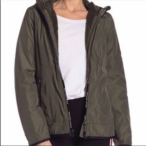 Michael Kors plush windbreaker olive color NEW